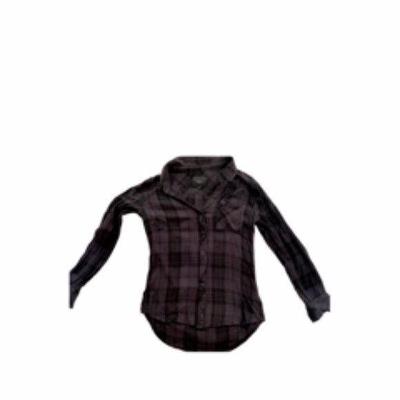 Rails Flannel Button Down X-Small Grey/ Black - Picture 2 of 6